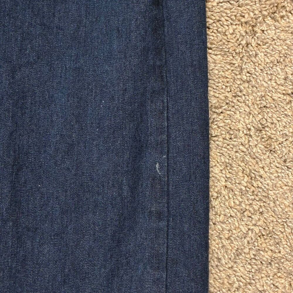 VTG Lands End 90s Denim Midi Dress Size 8 Blue USA Cottagecore Western Prarie - Picture 5 of 11